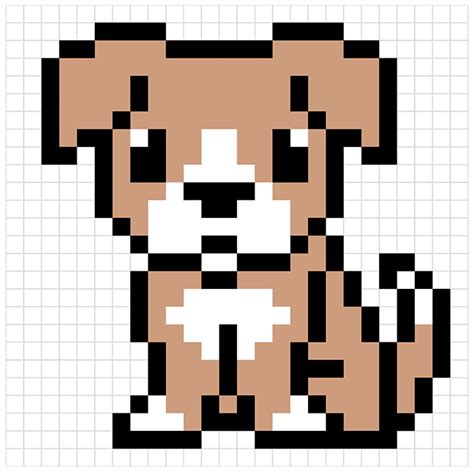 How To Draw A Dog Pixel Art Really Easy Drawing Tutorial