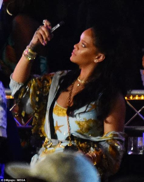 rihanna parties at concert in her native barbados daily mail online