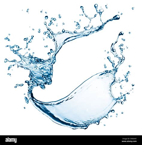Blue Color Water Splash Isolated On White Background Stock Photo Alamy