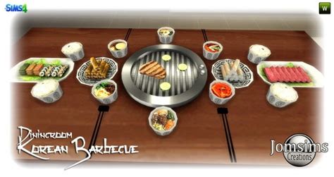 Korean Barbecue Dining Room At Jomsims Creations Sims 4 Updates