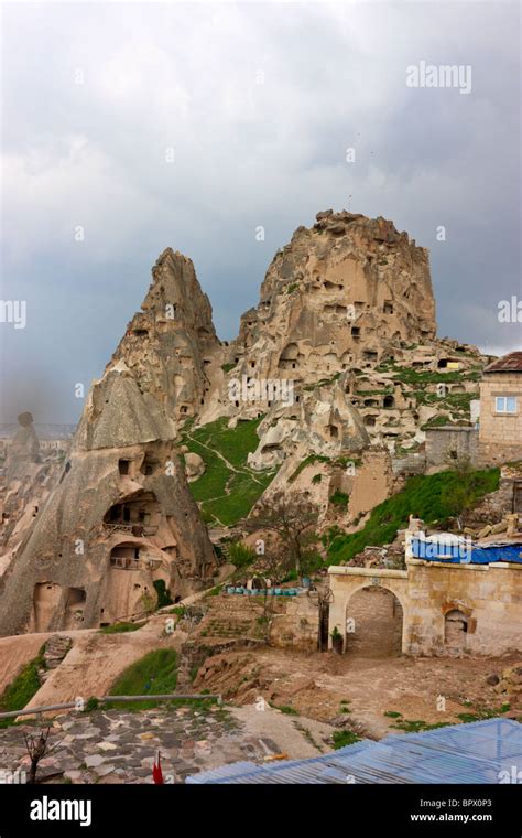 Abandoned Cave Dwellings And Volcanic Tuff Pillars Near Goreme And