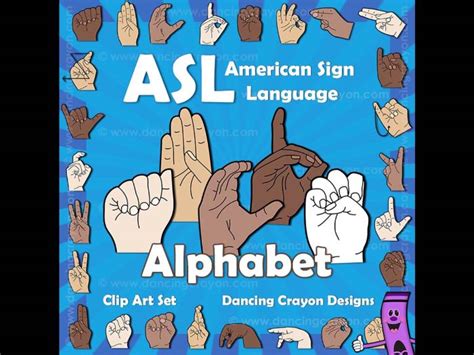 Clip Art American Sign Language Asl Clipart Teaching Resources