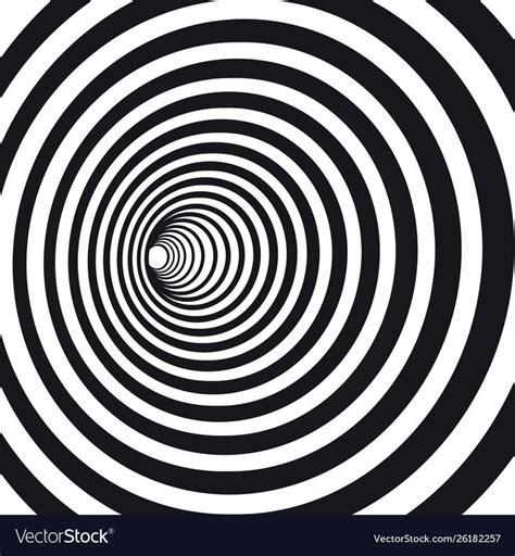 Abstract Black And White Striped Optical Illusion Vector Image On