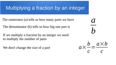 Multiplying A Fraction By An Integer Youtube
