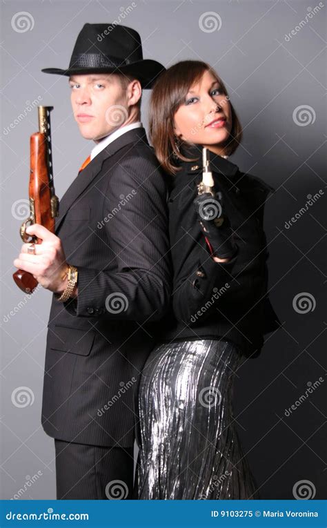 Two Gangsters Stock Image Image Of Adult Attractive 9103275