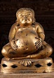 Brass Thai Fat & Happy Buddha Songachai Statue Holding His Huge Belly ...