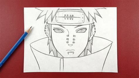 How To Draw Pain Akatsuki From Naruto Easy Anime Sketch Step By Step
