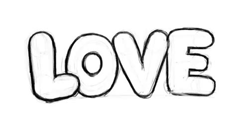 How To Draw Love In Bubble Letters Write Love In Graffit Letters