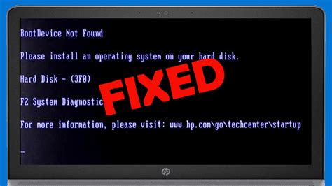 How To Fix Boot Device Not Found F Error On Windows