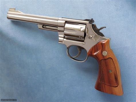Smith And Wesson Model 19 3 Combat Magnum Cal 357 Magnum 6 Inch Nickel