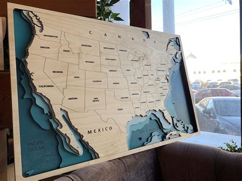 United States Map Us Push Pin Travel Map Usa Map Wood Wall Art