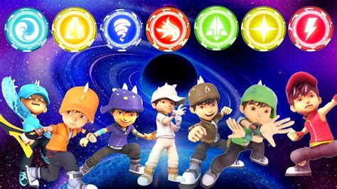 Mencocokkan Boboiboy Dengan Lambang 7 Kuasa Elemental Youtube