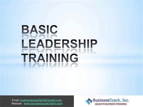 Basic Leadership Training