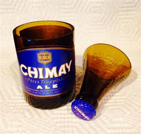 Chimay Shot Glass Chaser Set Recycled Glass Bottle Man Cave