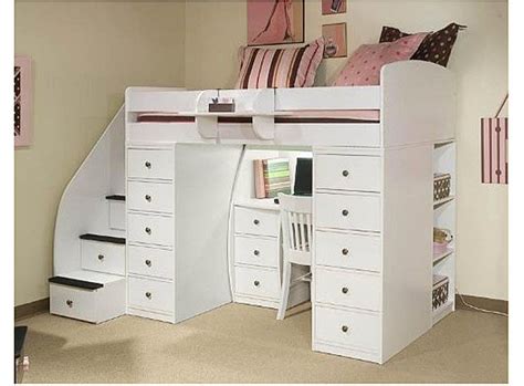 Your kids will love staying up late at night, talking and making great memories together. Full Size Loft Bed with Desk underneath Frame (With images ...