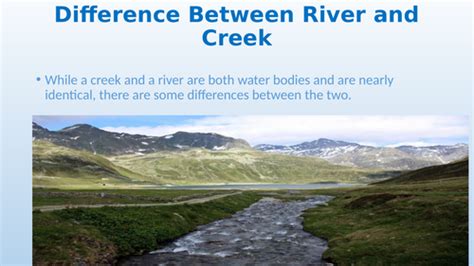 Differences Between River And Creek Teaching Resources