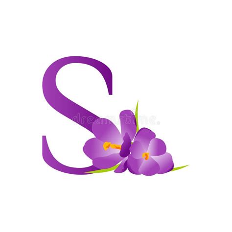 Charming Logo Design Initial S Flower Stock Vector Illustration Of