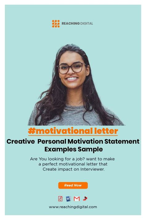 Creative Personal Motivation Statement Examples 8 Samples