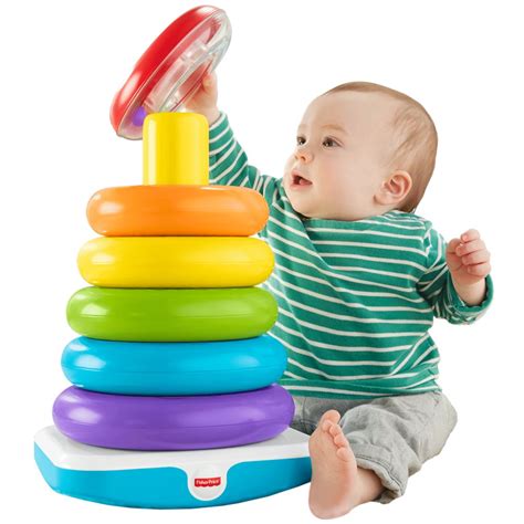 Fisher Price Giant Rock A Stack With 6 Colorful Rings
