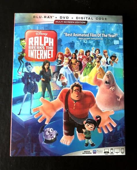 Disney Ralph Breaks The Internet Blu Ray And Dvd 2 Disc Set 2019 Like