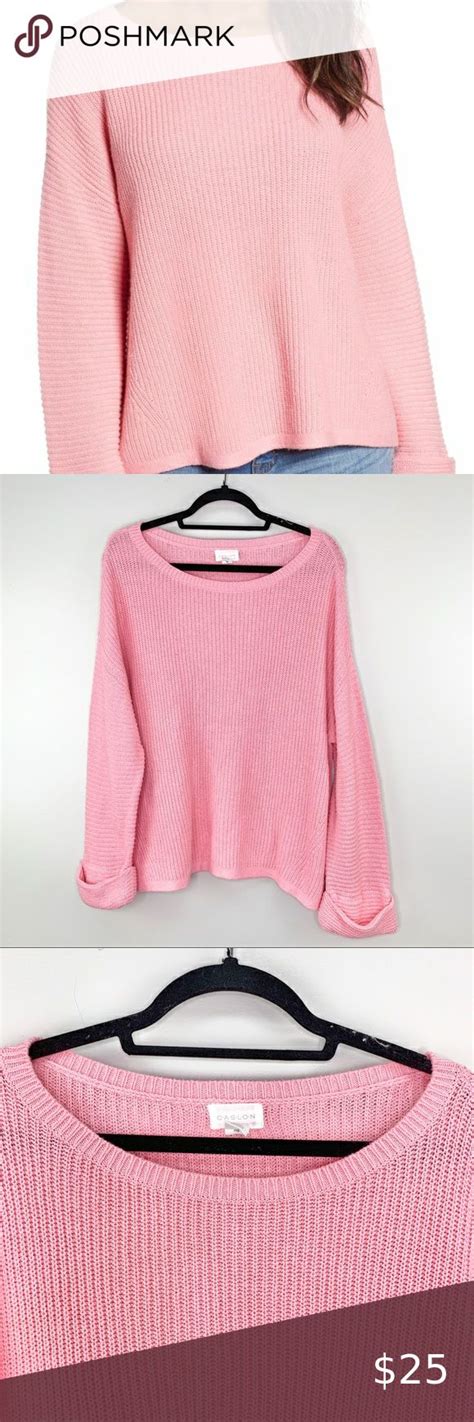 Caslon Shaker Stitch Sweater Pink Size M Pink Sweater Sweaters