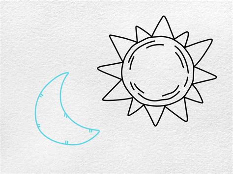 how to draw sun and moon helloartsy