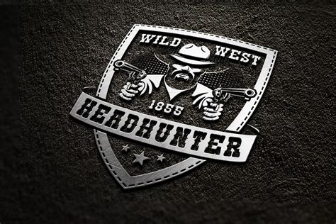 Cowboy Western Headhunter Badge By Agor2012 Thehungryjpeg