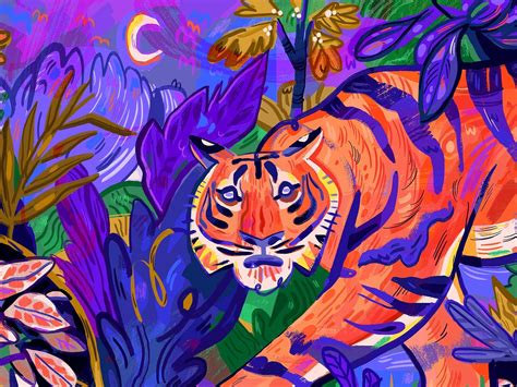 Jungle Tiger By Emily Press On Dribbble