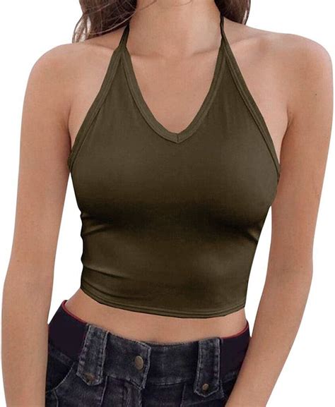 ihehua crop tops damen shirt sexy sommer camisole kurz oberteil bauchfrei schulterfrei hemd tank