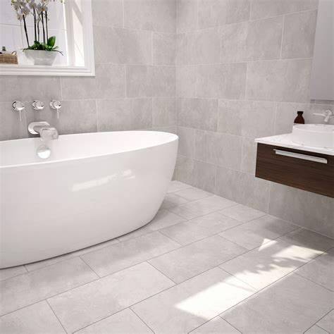 Urban Cement Grey Matt Stone Effect Ceramic Wall And Floor Tile Pack Of