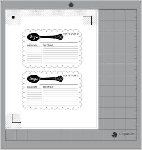 Recipe Box And Scalloped Recipe Cards Silhouette Images Silhouette