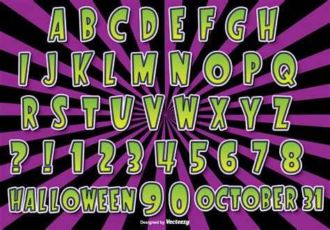 Halloween Alphabet Set - Download Free Vector Art, Stock Graphics & Images