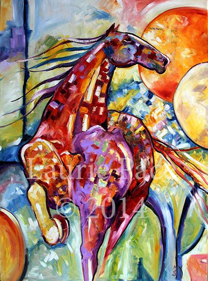 Abstract Horse Painting By Laurie Pace