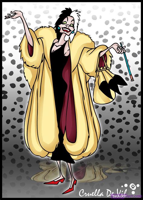 1600 x 960 jpeg 236 кб. How to Draw Cruella De Vil, Step by Step, Disney ...
