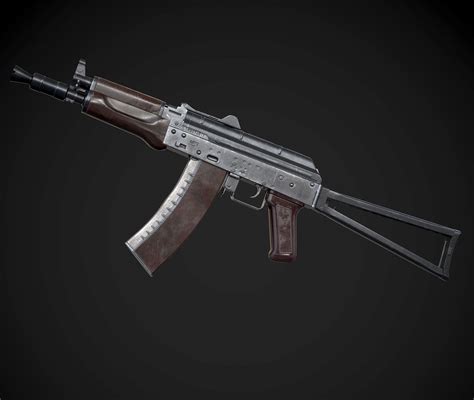 3d Model Ak 74u Aaa Fps Game Ready Weapon Asset Vr Ar Low Poly