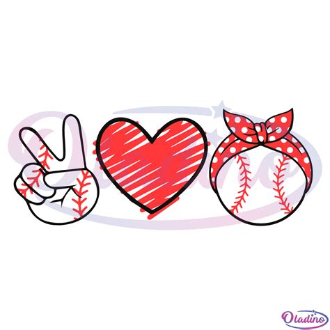 Peace Love Baseball Mom SVG Digital File, Baseball Svg, Peace Svg