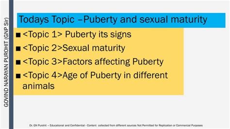 andrology lecture 9 puberty and sex maturity