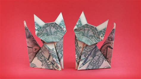 My Money Cat Cool Dollar Origami Animal Tutorial Diy By Nprokuda