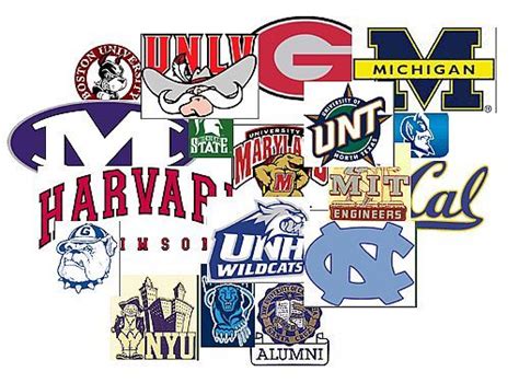 Many Different College Logos Are Shown Together