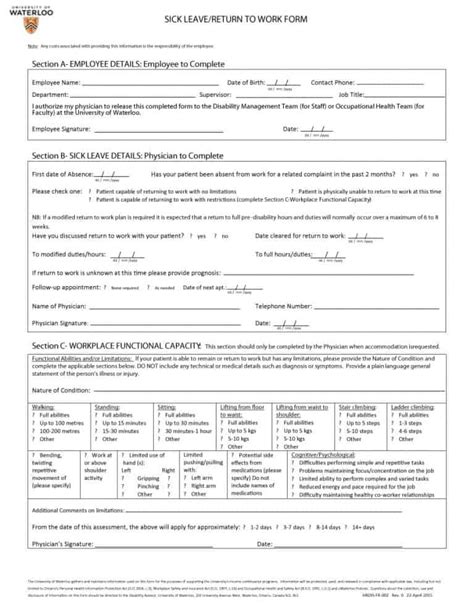 A doctor's return to work note fills in as a proof that the doctor has treated the delegate and discharged him for work now. 44 Return to Work & Work Release Forms - Printable Templates
