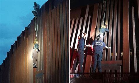 Mexican Woman 37 Is Left Dangling On Border Wall Mexican Women