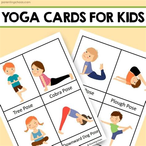 Yoga Cards For Kids Parenting Chaos Kids Yoga Poses Yoga For Kids