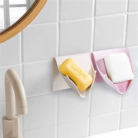 Silicone Soap Dish With Drain Bar Soap Holder For Showerbathroom