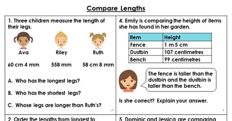 Year 3 Compare Lengths Lesson Classroom Secrets Classroom Secrets