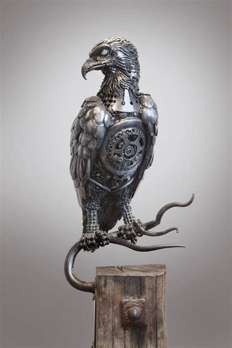 Steampunk Eagle One Of Several Fabulous Scrap Metal Sculptures By Alan