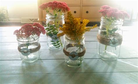 I recently design an empty food glass jar. Quick DIY Mason Jars And Twine Fall Centerpieces