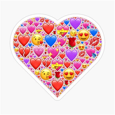 Heart Emoji Valentines Day T Sticker By Mkmemo1111 Emoji