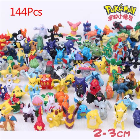 144pcsset 2 3cm Anime Pokemon Pikachu Charizard Psyduck Gengar Snorlax