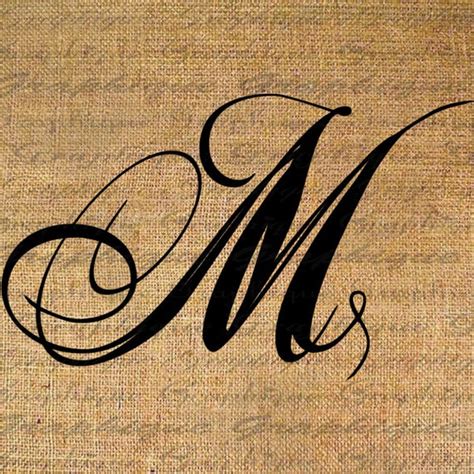 Return all lower case letters using letters function. Monogram Initial Letter M Digital Collage Sheet Burlap ...
