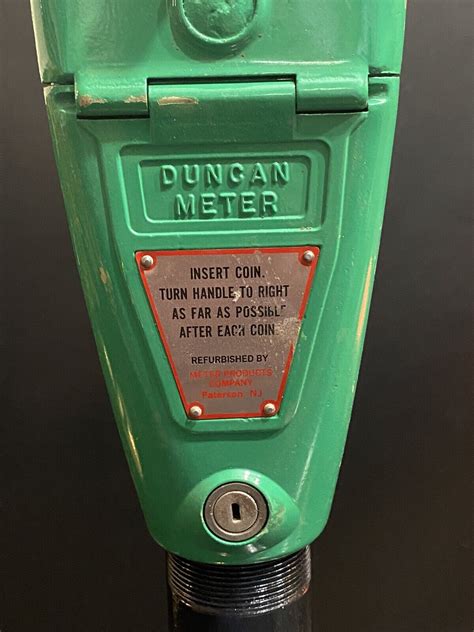 Vintage Green Duncan 60 Parking Meter And Key Working Ebay